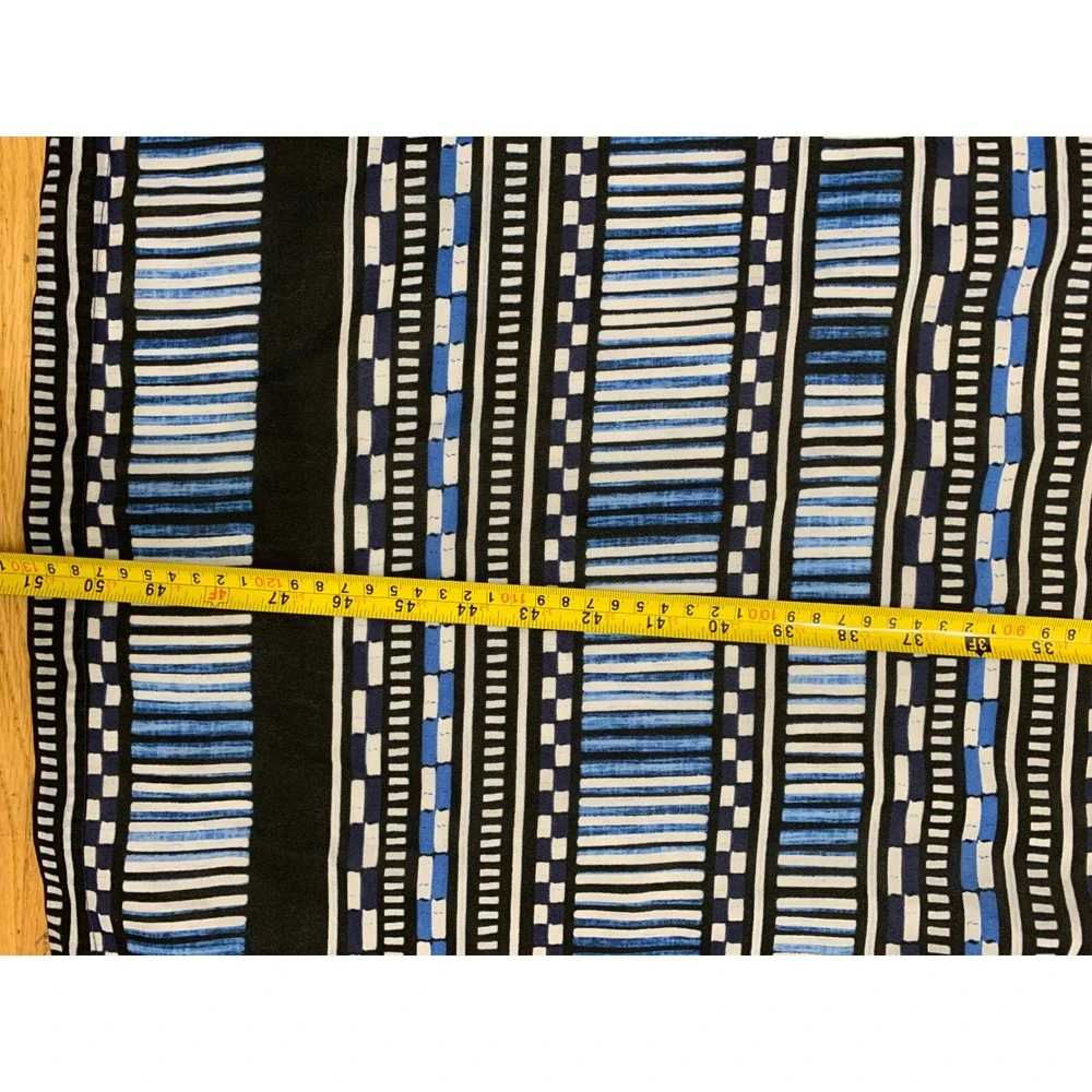J.Crew Women's Blue Geometric Striped Maxi Dress Navy V-Neck 2 Classic